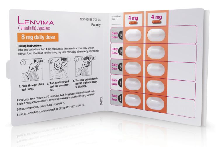 LENVIMA 8-mg blister pack graphic